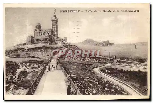 Marseille - Notre Dame de la Garde et le Chateau d&#39If - Cartes postales