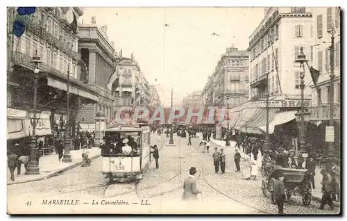 Marseille - La cannebiere - tramway - Cartes postales