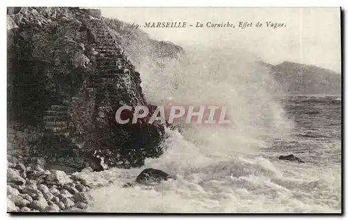 Marseile - La Corniche - Effets de Vague - Cartes postales