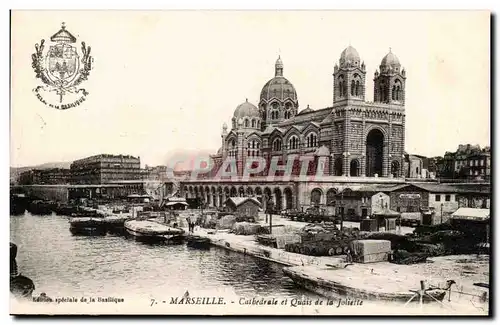 Marseille - La Cathedrale et Quais de la Joliette - Ansichtskarte AK