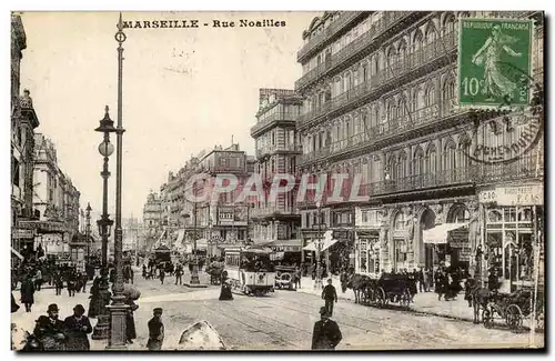 Marseille - Rue Noailles - cheval - tramway - Cartes postales