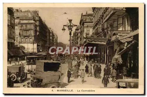 Marseille - La Cannebiere - automobile - cadum - Cointreau - Cartes postales