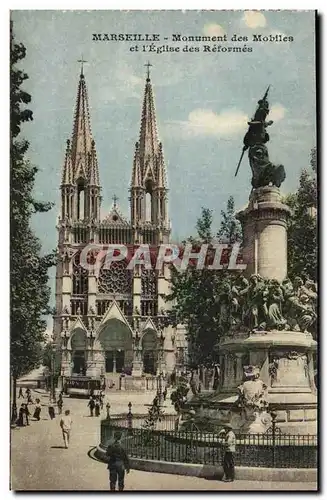 Marseille - Monument des Mobiles et l&#39Eglise des Reformis - Ansichtskarte AK