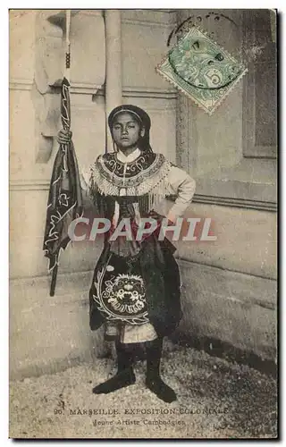 Marseille Exposition Coloniale - Jeune artiste Cambodgien - Cartes postales