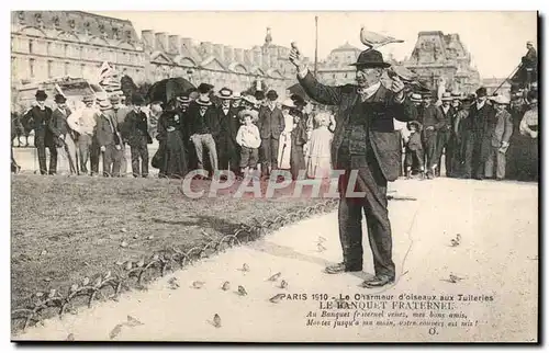 Cartes postales Paris Charmeur d'oiseaux aux Tuileries Louvre Le banquet fraternel ! TOP Folklore Petits Meti
