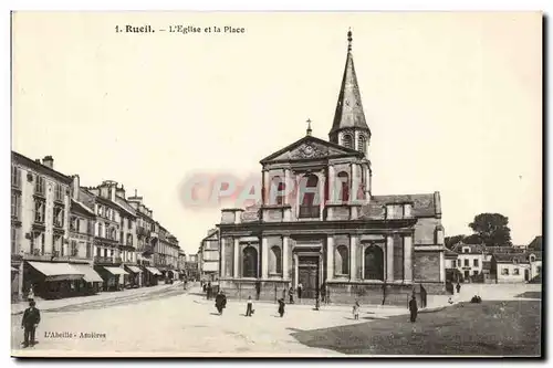 Rueil - L&#39Eglise et la Place - Cartes postales