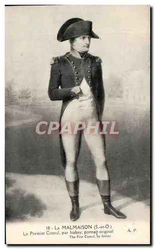 Rueil Malmaison - Napoleon le Premier Consul par Isebey portrait original - Ansichtskarte AK