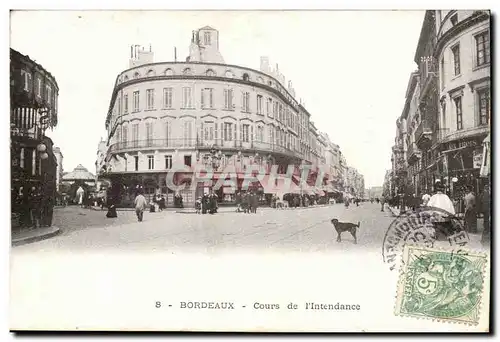 Bordeaux - Cours de l&#39Intendance - chien - Cartes postales