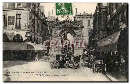 Bordeaux - La Porte Dijeune cheval - Ansichtskarte AK