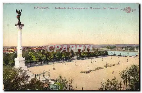 Bordeaux - Esplanade des Quincouces et Monument des Girondelles - Ansichtskarte AK