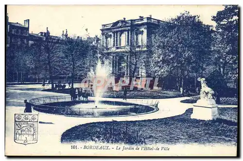 Bordeaux - Le Jardin de l'hotel de Ville - Cartes postales
