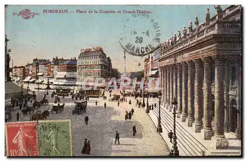 Bordeaux - Place de la Comedie et Grand Theatre - Cartes postales