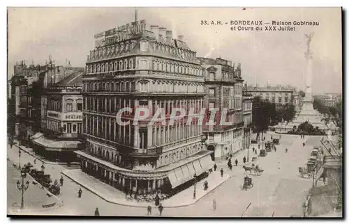 Bordeaux - Maison Gobineau et Cours XXX Juillet - Ansichtskarte AK