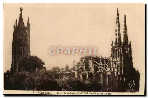 Bordeaux - Tour Pey Berland et Cathedrale Saint Andre - Ansichtskarte AK