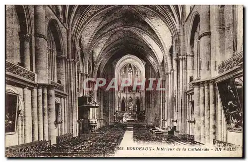 Bordeaux - Interieur de la Cathedrale - Ansichtskarte AK