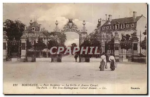 Bordeaux - Parc Bordelais - la Grille et Avenue carnot - Ansichtskarte AK