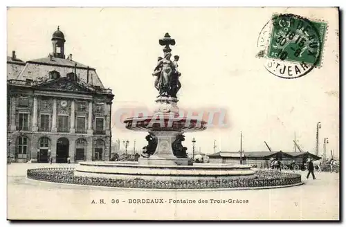 Bordeaux - Fontaines des Trois Graces - Ansichtskarte AK