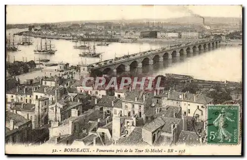 Bordeaux - Panorama Pris de la Tour saint Michel - Ansichtskarte AK