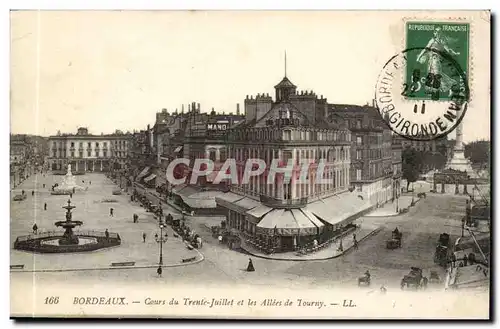 Bordeaux - Cours de Trente Juillet et les Allees de Tourny - Ansichtskarte AK