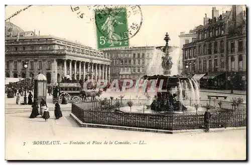 Bordeaux - Fontaine et Place de la Comedie - Cartes postales