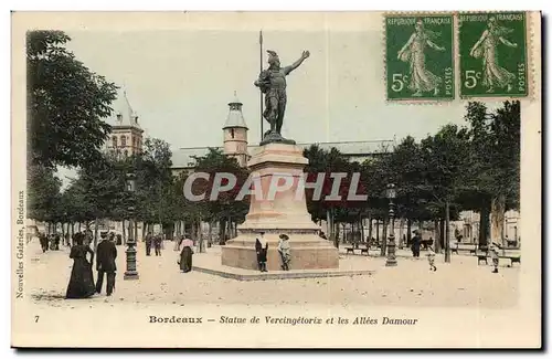 Bordeaux - Statue de Vercingetorix et les Allees Damour - Ansichtskarte AK