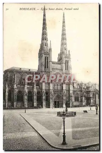 Bordeaux - Eglise saint Andre Portail Nord- Ansichtskarte AK