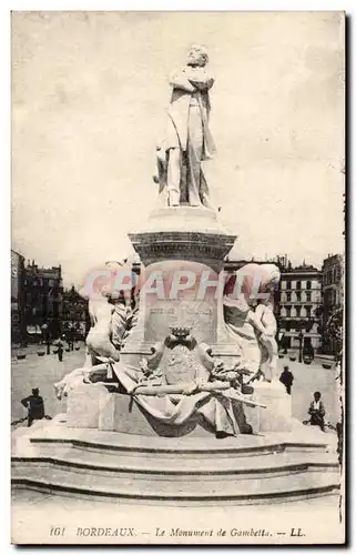 Bordeaux - Le Monument de Gambetta - Ansichtskarte AK