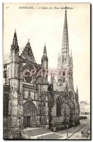 Bordeaux - Eglise et la Tour Saint Michel - Cartes postales