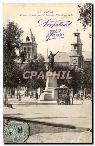 Bordeaux - Allees d Amour Statue Vercingetorix - Ansichtskarte AK