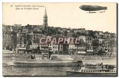 Saint Cloud Cartes postales Quai du President Carnot (bateau dirigeable balloon