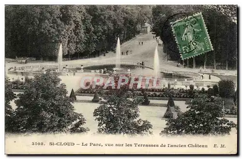 Saint Cloud Cartes postales le parc vue sur les terrasses de l'ancien chateau