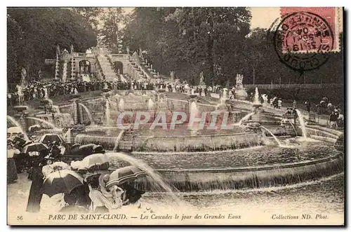 Saint Cloud Cartes postales les cascades le jour des grandes eaux