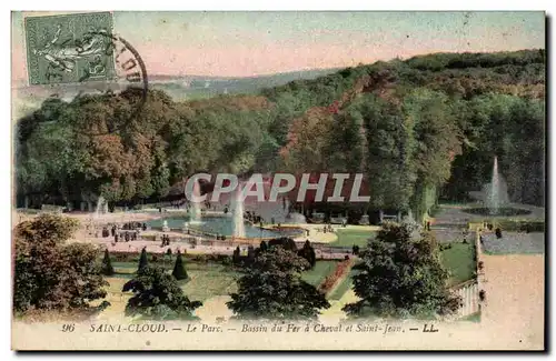 Saint Cloud Cartes postales le parc Bassin du fer a cheval et Saint Jean