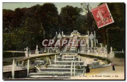 Saint Cloud Cartes postales Le parc La grande cascade