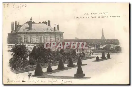 Saint Cloud Cartes postales Interieur du parc et Ecole Normale (Tour Eiffel)