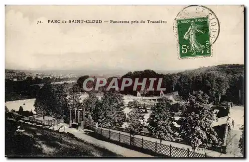 Parc de Saint Cloud Cartes postales Panorama pris du Trocadero