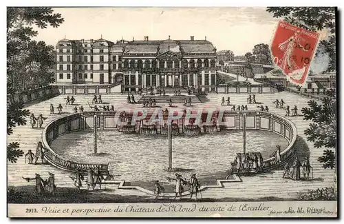 Saint Cloud Cartes postales Vue et perspective du chateau du cote d el'escalier