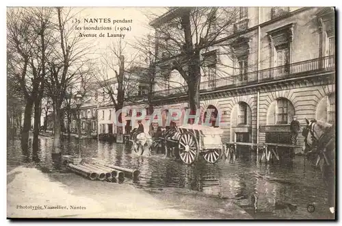 Nantes Ansichtskarte AK Inondations de fevrier 1904 Avenue de Launay
