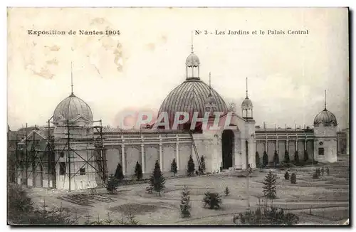 Nantes Ansichtskarte AK Exposition de Nantes 1904 Les jardins et le palais central