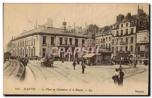 Nantes Ansichtskarte AK La place du commerce et la Bourse