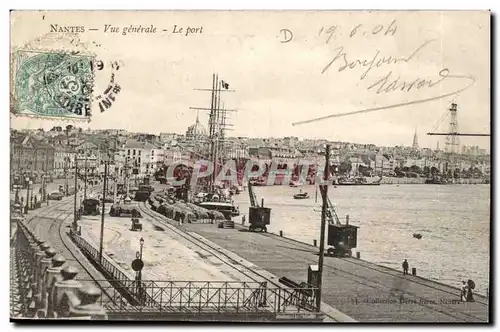 Nantes Cartes postales Vue generale Le port