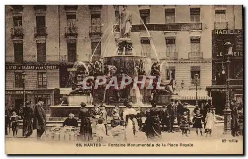 Nantes Cartes postales Fontaine monumentale de la place royale