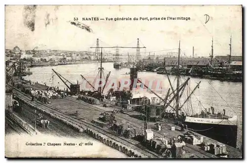 Nantes Ansichtskarte AK Vue generale du port prise de l&#39hermitage