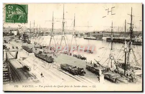 Nantes Ansichtskarte AK Vue generale des quais prise de Sainte Anne