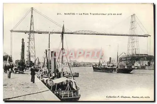 Nantes Ansichtskarte AK Le pont transbordeur pris en aval (bateau)