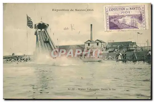 Nantes Ansichtskarte AK Exposition de Nantes 1904 Water toboggan Dans le lac