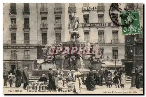 Nantes Cartes postales Fontaine monumentale de la place royale