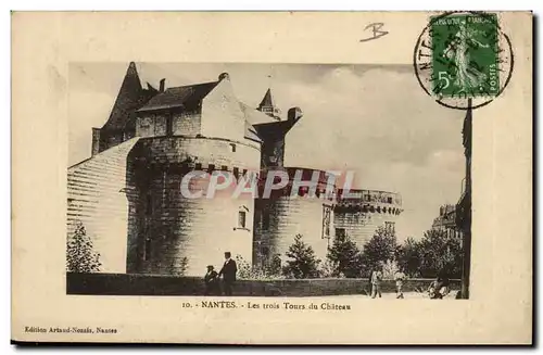 Nantes Cartes postales Les trois tours du chateau