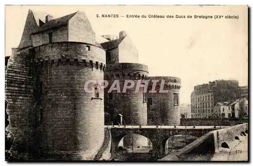 Nantes Cartes postales Entree du chateau des ducs de Bretagne