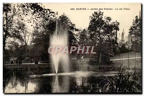 Nantes Cartes postales Le jardin des plantes Le jet d&#39eau